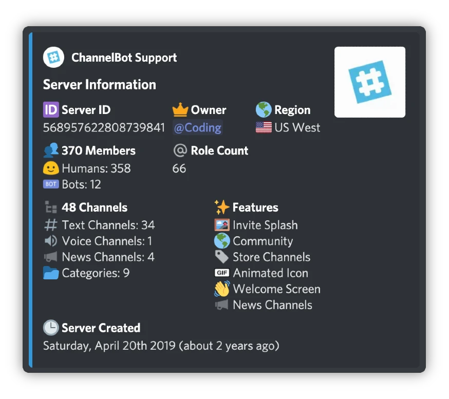 Server Info Command